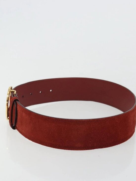 GUCCI Interlocking Belt Suede 33.1\